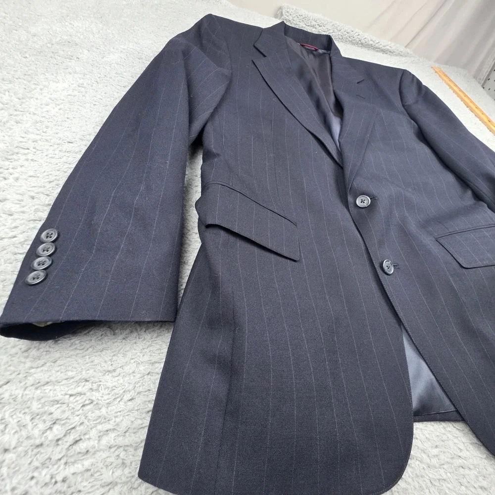 Jos. A. Bank Executive Collection Blazer Mens Navy Blue‎ Pinstripe No SZ tag 40S